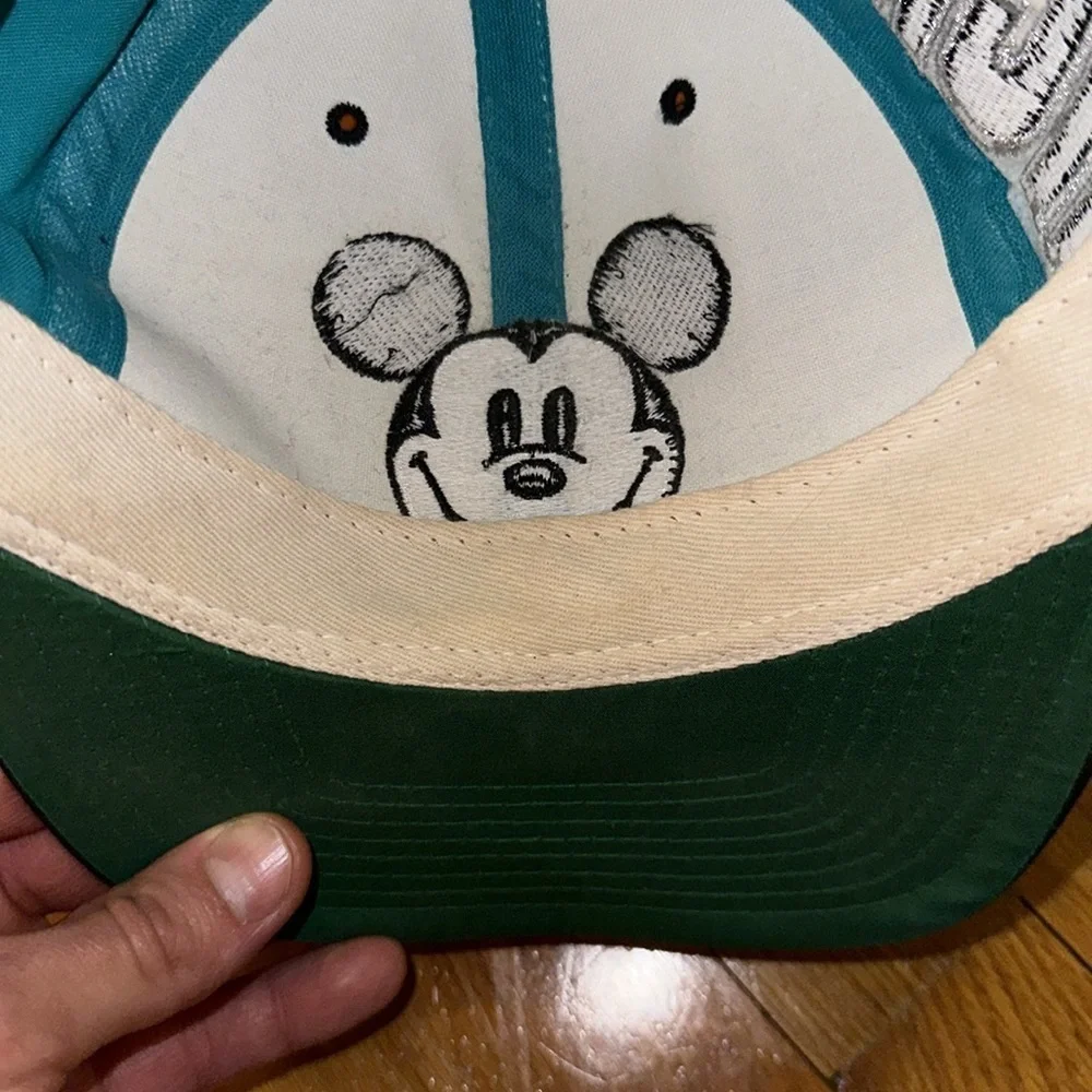 Vintage Disney Mickey Mouse Blue/Black Adjustable Snapback Hat/Cap - Picture 7 of 10